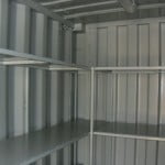 Shipping Container Fitted with Steel Shelving for storage